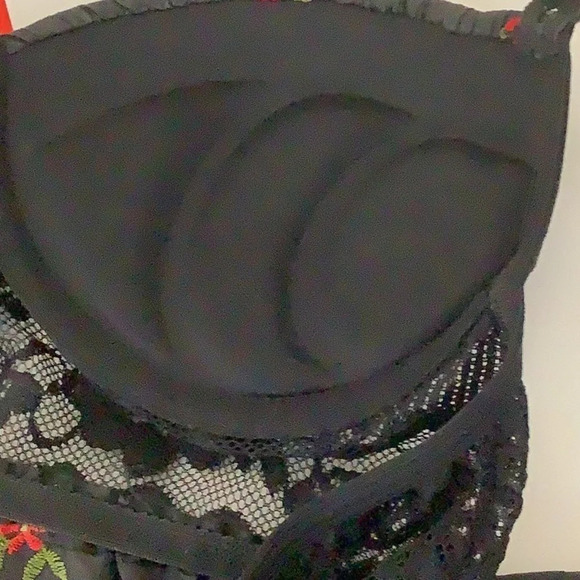 Sekssi Five Size Medium Floral Underwire Padded Cup Lingerie Dress & Thong. New - Picture 6 of 9